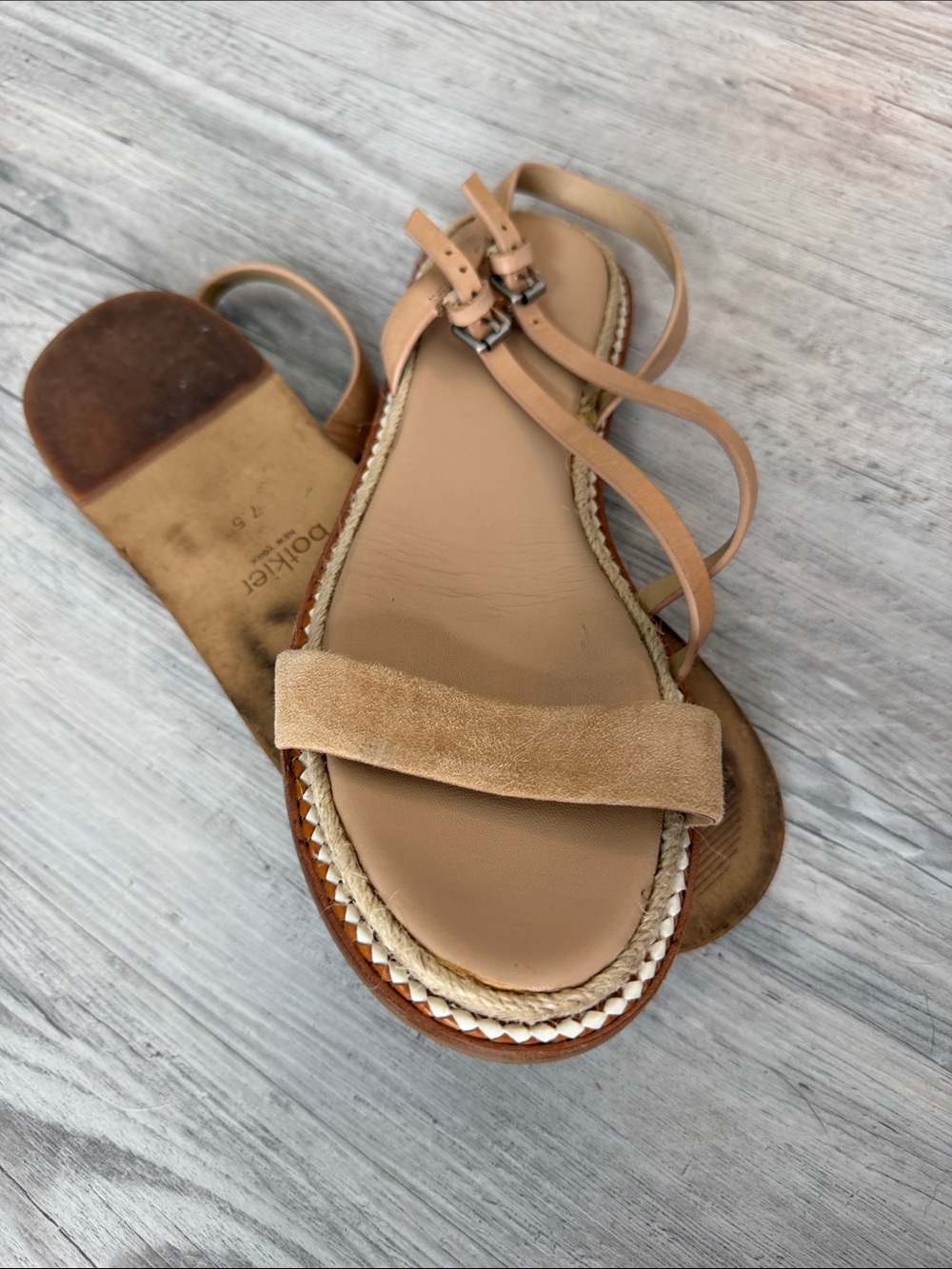 Beige Suede Strap Women’s Sandal